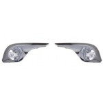 Комплект противотуманных фар (с решетками бампера хром) Toyota HighLander - 2 поколение
