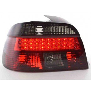 Задний фонарь внешний л+п (комплект) с led (светодиоды) габарит прозрач хрустал красно - тонированный BMW E39