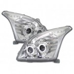 Тюнинг - комплект линзованных фар ангельские глазки с led (светодиоды) Toyota Land Cruiser Prado 120