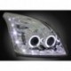 Тюнинг - комплект линзованных фар ангельские глазки с led (светодиоды) с дхо Toyota Land Cruiser Prado 120