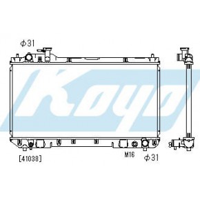 Радиатор охлаждения (механика) 2 (2 ряд) Toyota RAV4 - 1 поколение