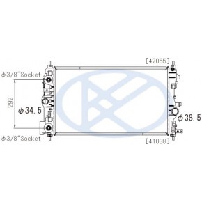 Радиатор охлаждения (автомат) (1.6 113л.с./1, 8 / 09 - 1.6 (автомат) с конд.) Chevrolet Cruze