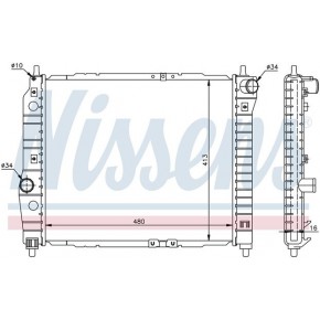 Радиатор охлаждения (механика) 1.2 1.4 Chevrolet Aveo T200