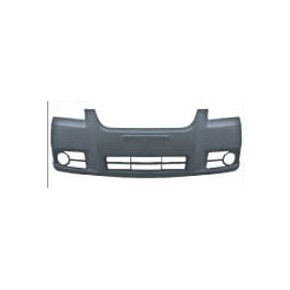 Передний бампер (седан) с отв под противотуманки грунт Chevrolet Aveo T250