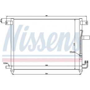 Конденсатор (радиатор) кондиционера Chevrolet Aveo T250