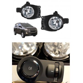 Комплект противотуманных фар с проводкой , кнопкой Chevrolet Aveo T300