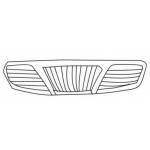 Решетка радиатора хром - черная Daewoo Leganza