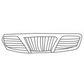 Решетка радиатора хром - черная Daewoo Leganza
