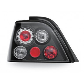 Тюнинг - комплект задних внешних фонарей с led (светодиоды) внутри черные Daewoo Nexia - 1 поколение