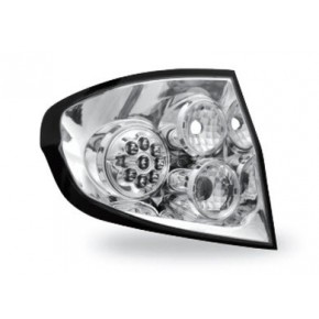 Тюнинг - комплект задних внешних фонарей с led (светодиоды) прозрачные внутри хром Hyundai Getz