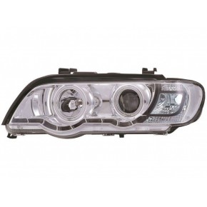 Тюнинг - комплект линзованных фар ангельские глазки с дхо BMW E53 X5