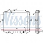 Радиатор охлаждения 2.5 (дизель) Hyundai Porter H100 + ТАГАЗ