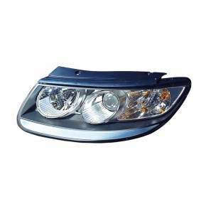 Левая фара +/- корректор внутри черная Hyundai Santa FE - 2 поколение