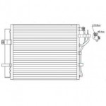 Конденсатор (радиатор) кондиционера KIA Picanto - 2 поколение