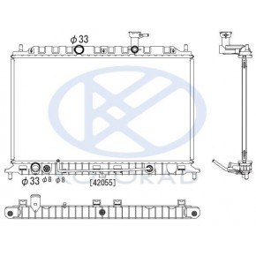 Радиатор охлаждения (автомат) KIA Rio - 2 поколение