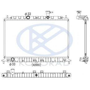 Радиатор охлаждения (механика) KIA Rio - 2 поколение