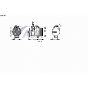 Компрессор кондиционера 4.4, 4.6 BMW E53 X5