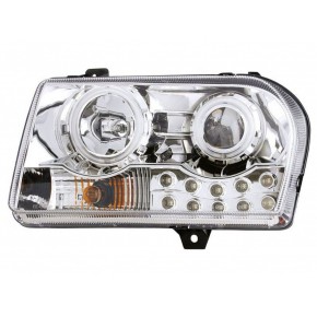 Тюнинг - комплект фар ангельские глазки с led (светодиоды) Chrysler 300С