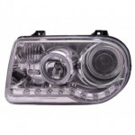 Тюнинг - комплект фар ангельские глазки с led (светодиоды) с дхо Chrysler 300С