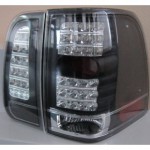 Тюнинг - комплект задних фонарей внешний + внутренний с led (светодиоды) прозрачые внутри черные Lincoln Navigator