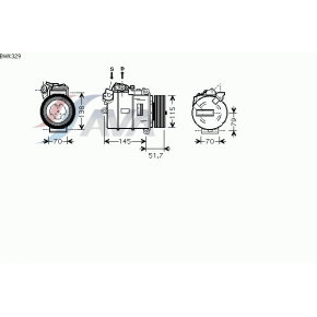Компрессор кондиционера BMW E65 / E66