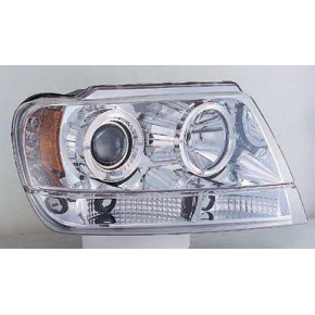Тюнинг - комплект линзованных фар ангельские глазки Jeep Grand Cherokee - 2 поколение WJ WG