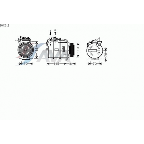 Компрессор кондиционера BMW E65 / E66