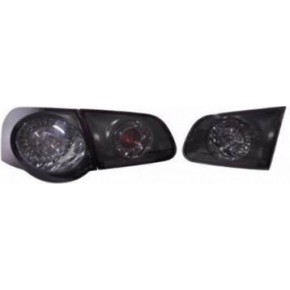 Тюнинг - комплект задних фонарей внешние+внутренние л+п с led (светодиоды) (универсал) тонированные Volkswagen Passat B6