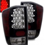 Тюнинг - комплект задних внешних фонарей с led (светодиоды) прозрачные внутри хром-черные (только на titan) Nissan Armada / Titan