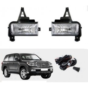 Установочный комплект птф с кронштейном проводкой кнопкой Toyota Land Cruiser 200