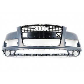 Передний бампер с отверстиями под омыватели под датчики грунтованный Audi Q7