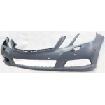 Передний бампер с отверстиями под противотуманки под датчики под омыватель фар грунтованный (elegance) Mercedes W212