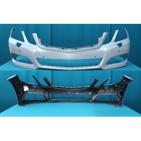 Передний бампер с отверстиями под противотуманки под датчики под омыватель фар грунтованный (avantgard) Mercedes W212