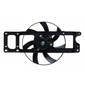 Мотор+вентилятор радиатора охлаждения в сборе с рамкой без кондиционера Renault Sandero - 1 поколение