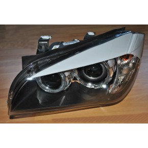 Тюнинг - комплект линзованных фар с led (светодиоды) внутри черные BMW E84 X1