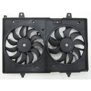 Мотор+вентилятор радиатора охлаждения двухвентиляторный в сборе Nissan X-TRAIL - 2 поколение