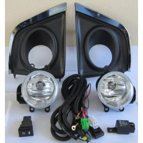 Комплект противотуманных фар с проводкой и кнопкой (установочный) решетки бампера хром пластик Toyota Corolla E180