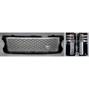 Решётка радиатора + решётки в крыло (2шт) хром чёрные Range Rover Voque