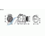 Компрессор кондиционера BMW E90 седан / E91 универсал