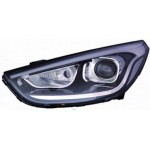 Фара левая линзованная под корректор с led (светодиоды) внутри чёрная Hyundai IX35
