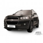Защита переднего бампера d57 черная Chevrolet Captiva