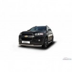 Защита переднего бампера d57/42 двойная радиусная Chevrolet Captiva