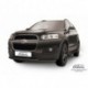 Защита переднего бампера d57/42 двойная радиусная черная Chevrolet Captiva