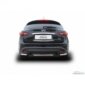Защита заднего бампера d57 Infiniti FX 35 / 37 / 50