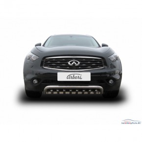 Защита переднего бампера d57 с защитой двигателя Infiniti FX 35 / 37 / 50