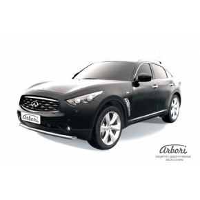 Защита переднего бампера d76 Infiniti FX 35 / 37 / 50