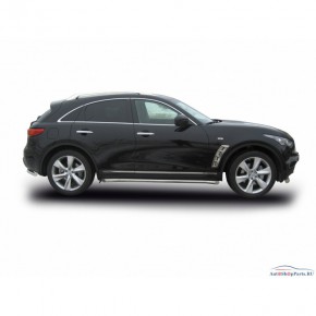 Пороги d57 с гибами Infiniti FX 35 / 37 / 50