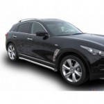 Пороги d76 с гибами Infiniti FX 35 / 37 / 50