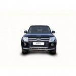 Защита переднего бампера d76/57 двойная Mitsubishi Pajero - 4 поколение