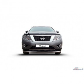 Защита переднего бампера d57 радиусная Nissan Pathfinder R52